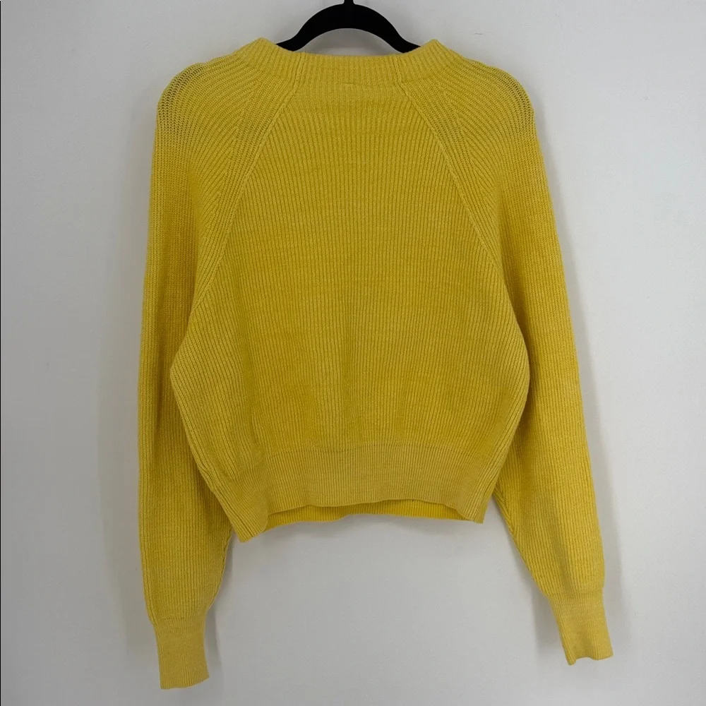 FREE PEOPLE Too Good Yellow Knit Pullover Sweater SIZE M